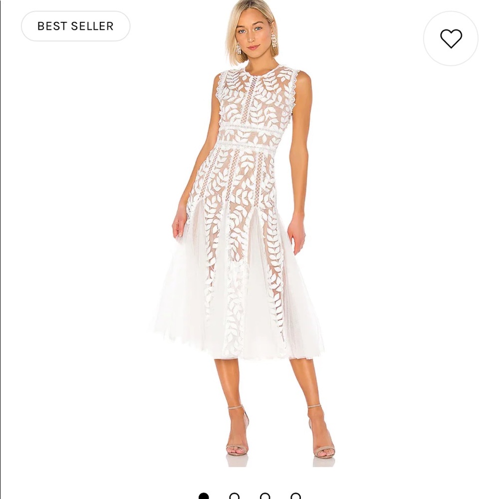 Saba Blanc MIDI Dress in White